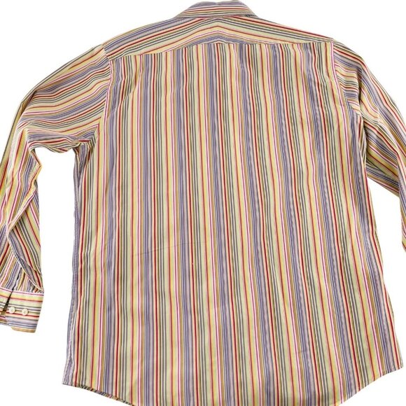 Express Mens Button-Up Shirt Express L Cotton Multicolor Premium Woven Cloth - Picture 5 of 5